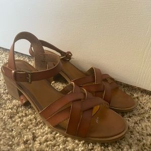 Very comfortable heeled sandals. Size 8 from target.